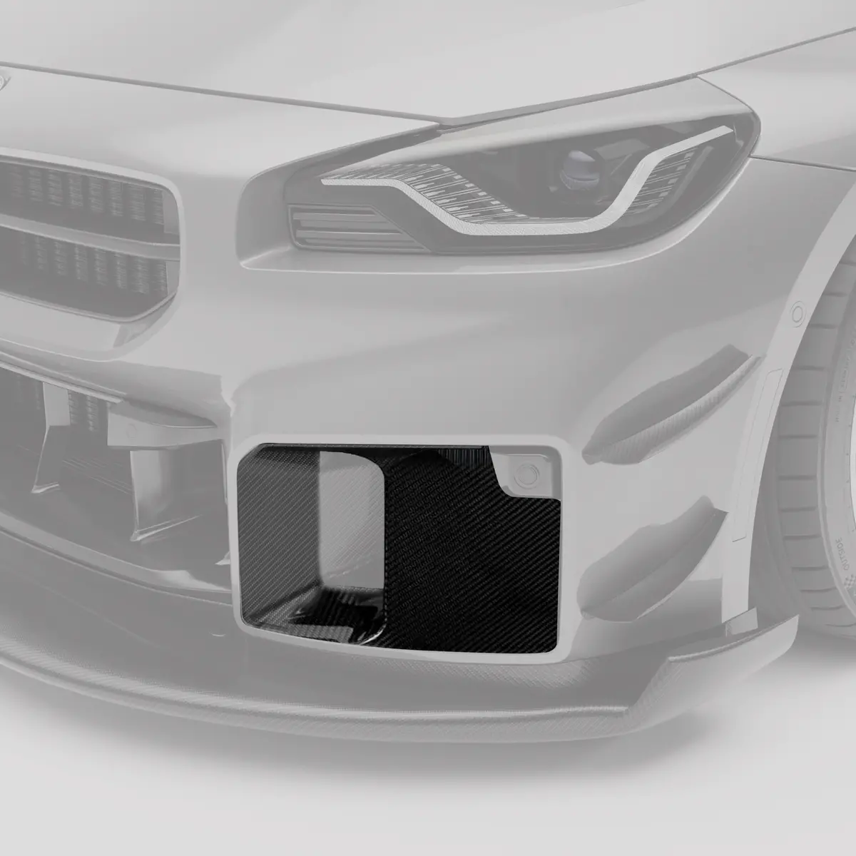 Bmw M2 G87 Carbon Fiber Front Bumper Block-Off Plates 2