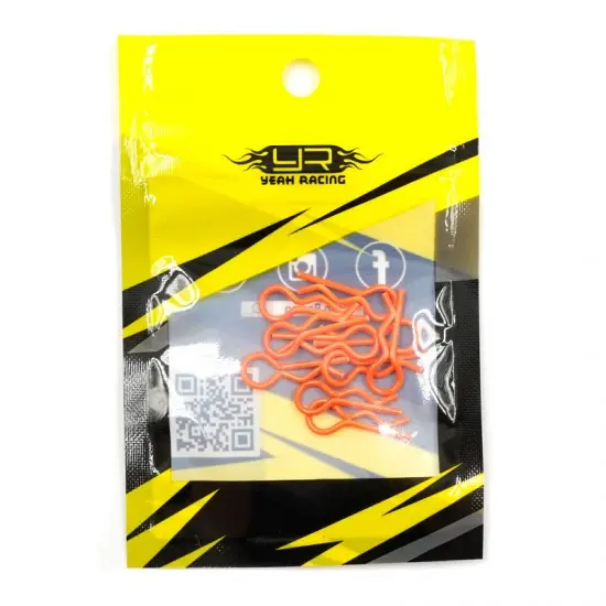 Yeah Racing Rc Body Clips Fluro Orange (10Pcs) 2
