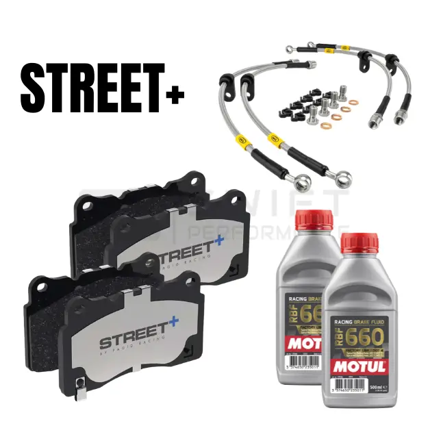 Pagid Street+ Front & Rear Brake Pads Set + Hel Braided Lines Kit + Motul Rbf 660 Brake Fluid – For Bmw F Series M Cars & M Lites (F20/F21, F22, F87 Og, F87 Comp, F80, F82) 1