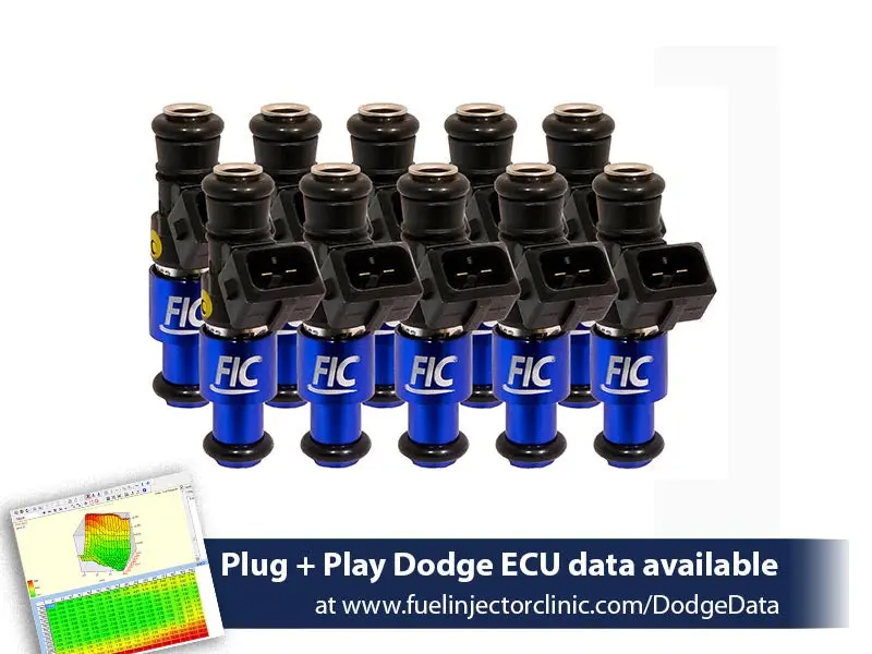 1200Cc (Previously 1100Cc) Fic Fuel Injector Clinic Injector Set For Dodge Viper Zb2 ('08-'10) Vx1 ('13-'17) (Is158-1200H) 1
