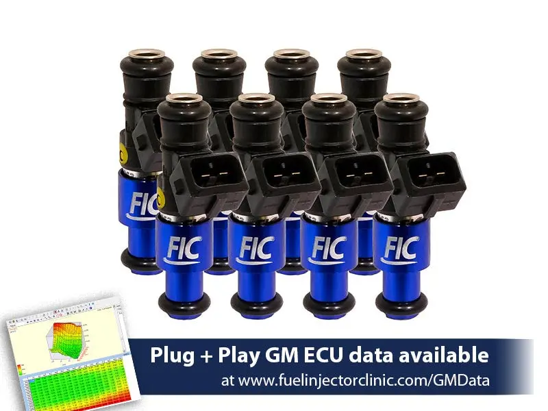 1200Cc (130 Lbs/Hr At Oe 58 Psi Fuel Pressure) Fic Fuel Injector Clinic Injector Set For 4.8/5.3/6.0 Truck Motors ('07-'13) (High-Z) (Is305-1200H) 1
