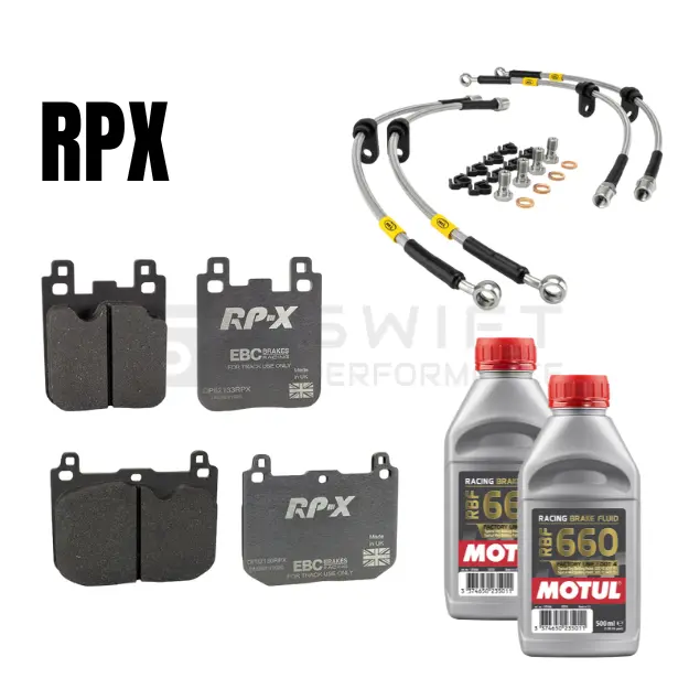 Ebc Rpx Front & Rear Brake Pads Set + Hel Braided Lines Kit + Motul Rbf 660 Brake Fluid – For Bmw F Series M Cars & M Lites (F20/F21, F22, F87 Og, F87 Comp, F80, F82) 1