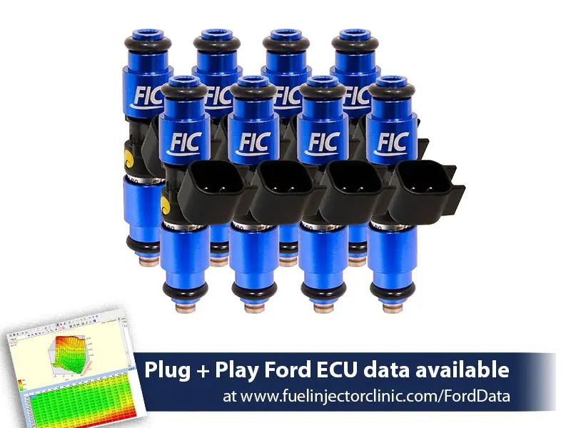 1440Cc (140 Lbs/Hr At 43.5 Psi Fuel Pressure) Fic Fuel Injector Clinic Injector Set For Ford Raptor (2010-2014) Injector Sets (Is408-1440H) 1