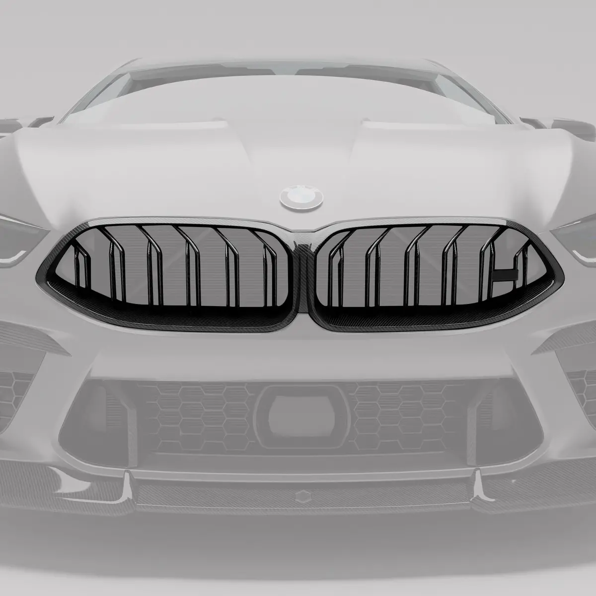 Bmw M8 F91 F92 F93 Carbon Fiber Front Grille 2