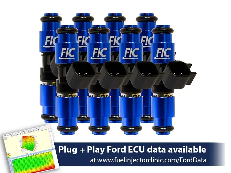 1650Cc (160 Lbs/Hr At 43.5 Psi Fuel Pressure) Fic Fuel Injector Clinic Injector Set For Ford Raptor (2010-2014) Injector Sets (Is408-1650H) 1