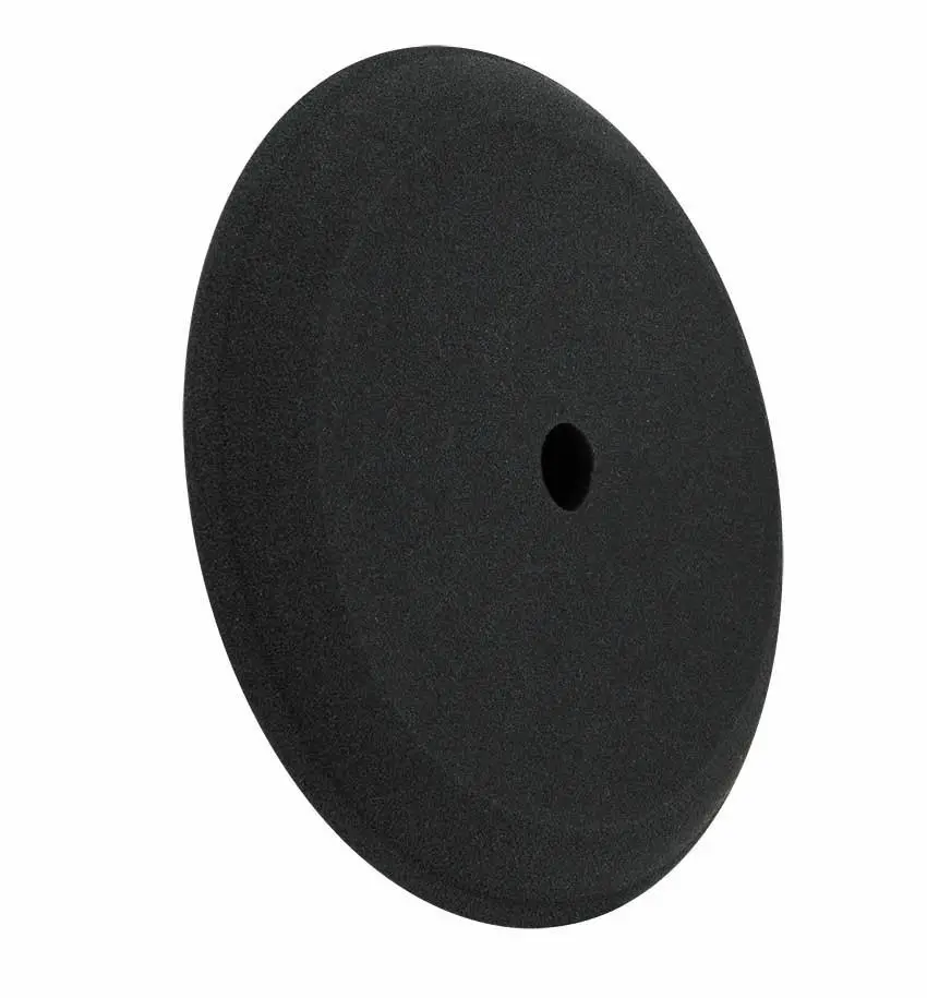 9" (7" Hook&Loop Surface) Buff And Shine Black Finishing Pad, Contour Edge 1