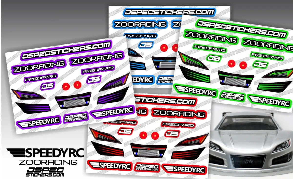 Jspec/Speedyrc Decals Set For Zoo Preopared 1