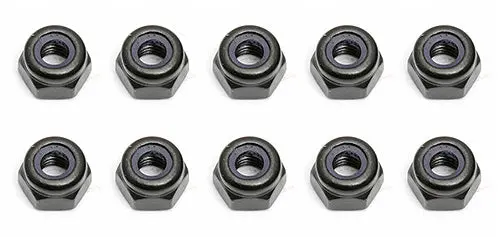 Locknuts, M3, Black Steel 2