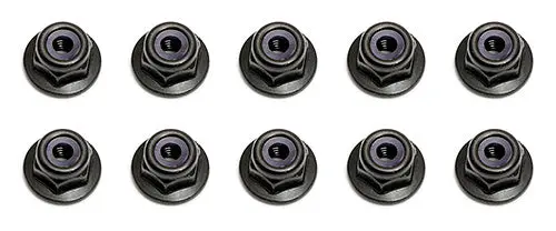 Locknuts, M3, Flanged, Black 2