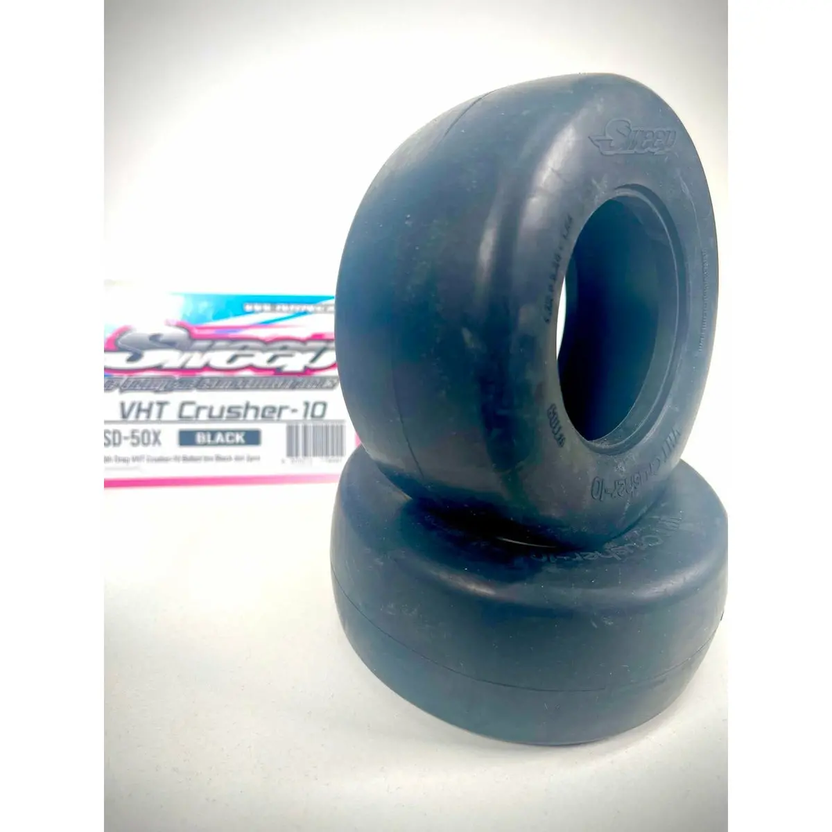 Sweep 10Th Drag Vht Crusher-10 Belted Tyre Black Dot 2Pcs 1