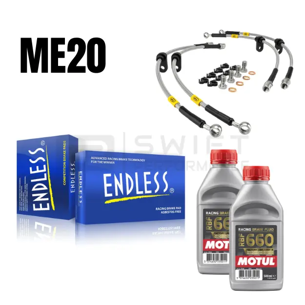 Endless Me20 Front & Rear Brake Pads Set + Hel Braided Lines Kit + Motul Rbf 660 Brake Fluid – For Bmw F Series M Cars & M Lites (F20/F21, F22, F87 Og, F87 Comp, F80, F82) 1