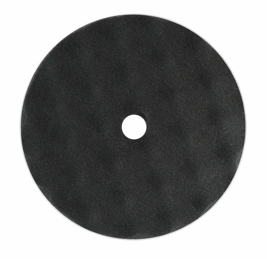 8" Black Finishing Waffle Convoluted Foam Pad 1