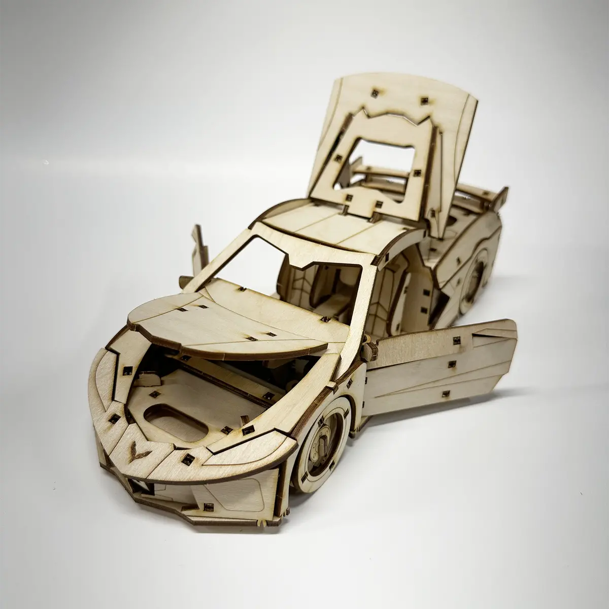 Corvette C8 Snap Together Wooden Model 2
