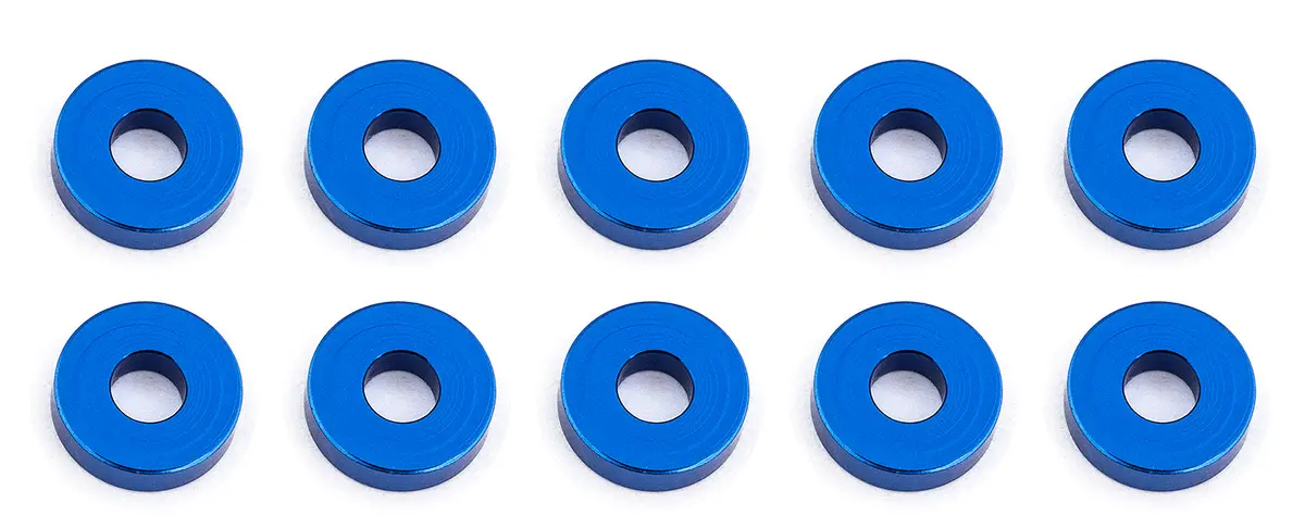 Team Associated Bulkhead Washers, 7.8X1.0 Mm, Blue Aluminum 1