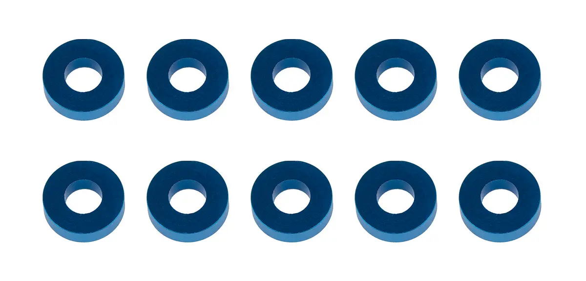 Team Associated Washers, 7.8X3.5X2.0Mm, Blue Aluminum (Ass31389) 1