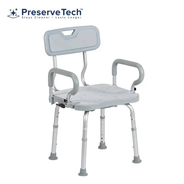 Preservetech 360 Swivel Bath Chair W/ Back And Arms 1