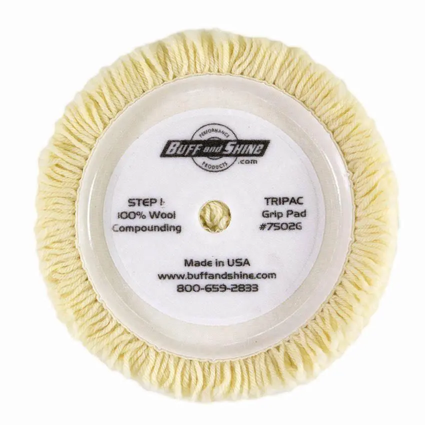 Buff And Shine 100% Natural Wool 4 Ply Twist Grip Pad 7.5" 1