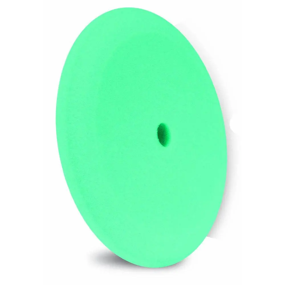 9" (7" Hook&Loop Surface) Buff And Shine Green Polishing Pad, Contour Edge 1