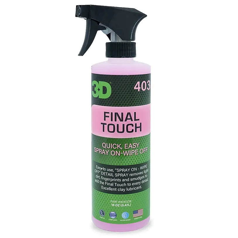 3D Final Touch Quick Detailer Claylube 16Oz 1