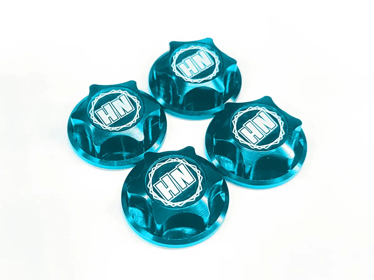 Hong Nor Covered Serrated Wheel Nuts (P1.25) Blue (#449-Bl) 1
