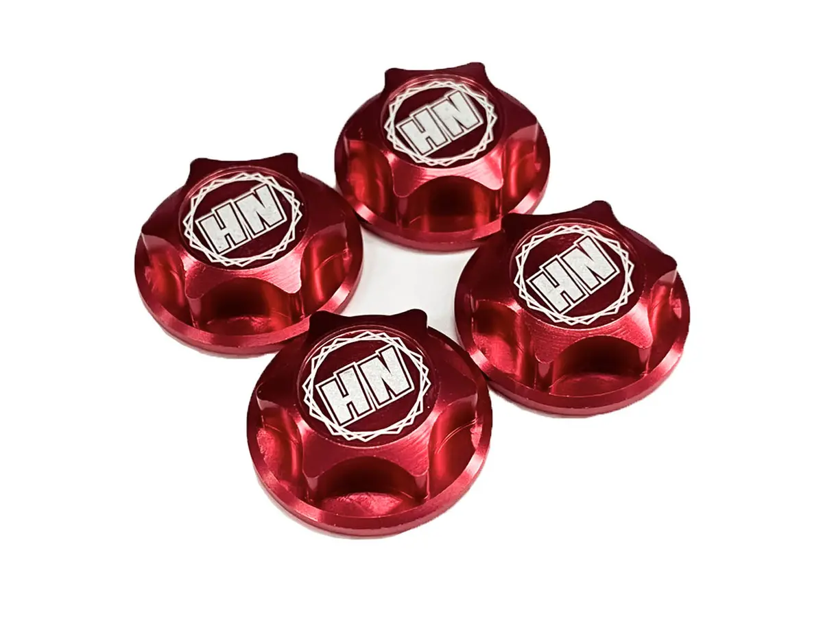 Hong Nor Covered Serrated Wheel Nuts (P1.25) Red (#449-R) 1