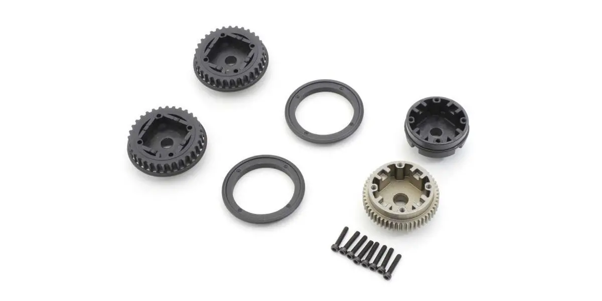 Kyosho Optima Mid Differential Gear Case & Pulley Set 1