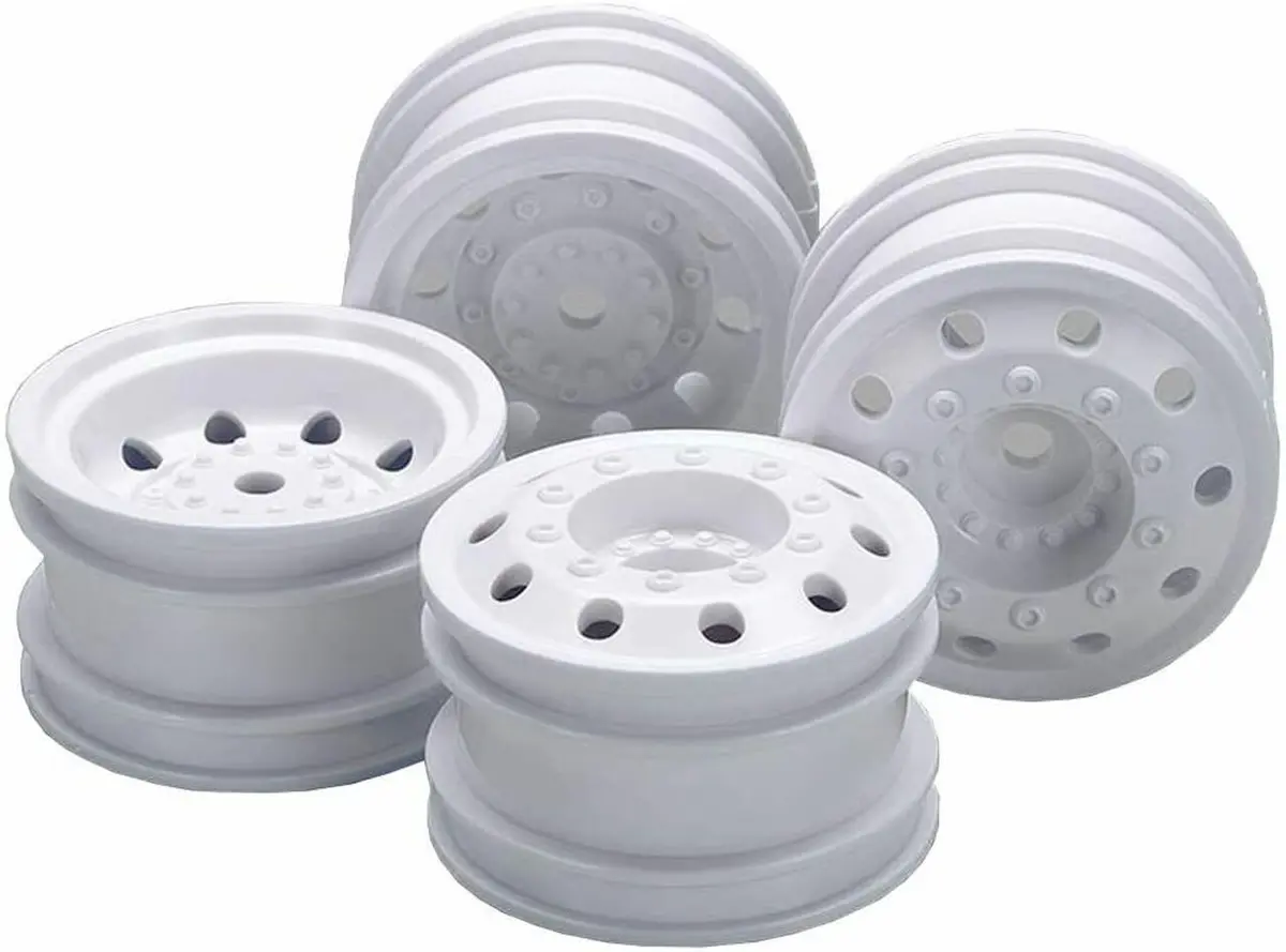 Tamiya 1/10 On Road Racing Truck Wheels (White) (4 Pcs.) #54964  [54964] 1