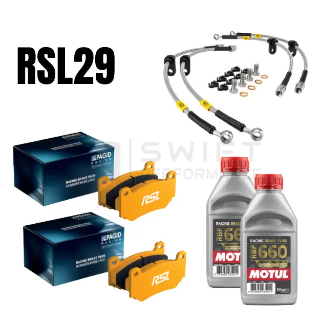 Pagid Rs29 Front & Rear Brake Pads Set + Hel Braided Lines Kit + Motul Rbf 660 Brake Fluid – For Bmw F Series M Cars & M Lites (F20/F21, F22, F87 Og, F87 Comp, F80, F82) 1