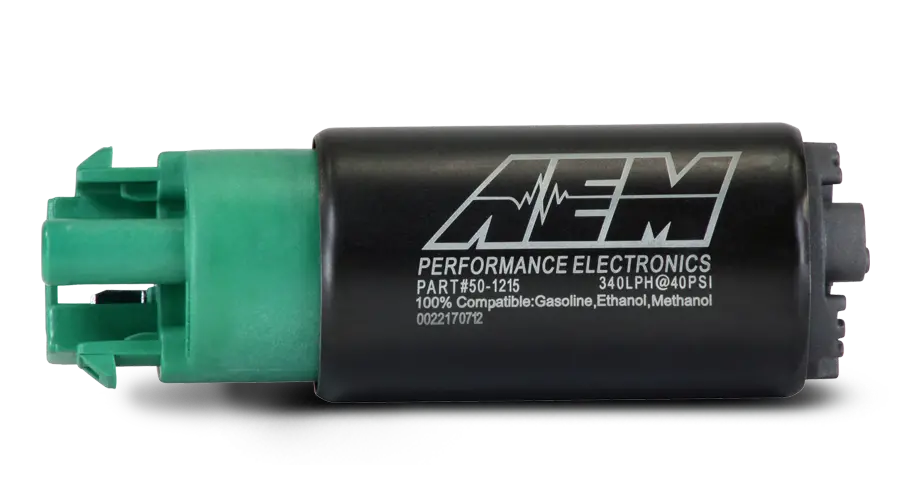 Aem 340Lph E85-Compatible High Flow In-Tank Fuel Pump (65Mm W/ Hooks, Offset Inlet) 50-1215 1