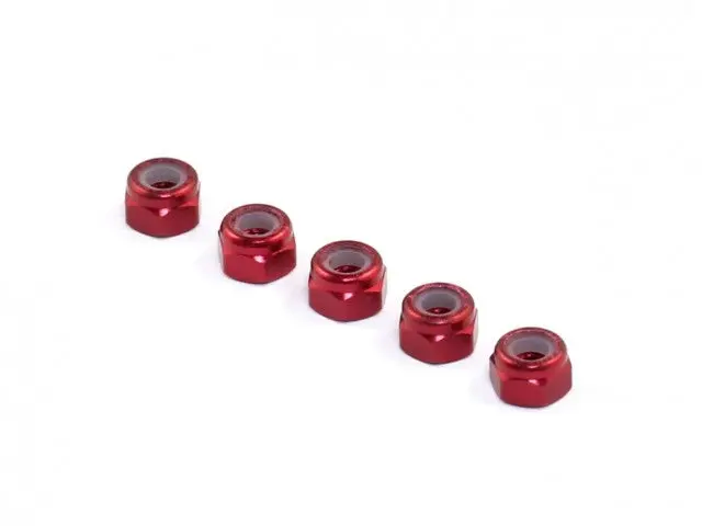 Roche - Aluminum M3 Locknut, Red, 5 Pcs (510049) 1