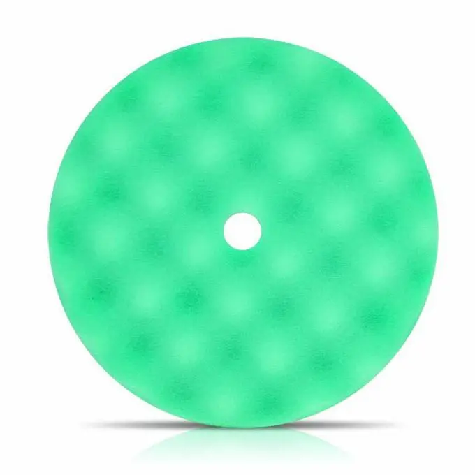 8" Green Medium Waffle Convoluted Foam Pad 1