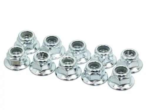Tamiya 3Mm Flange Nut 10 Pcs Silver 1