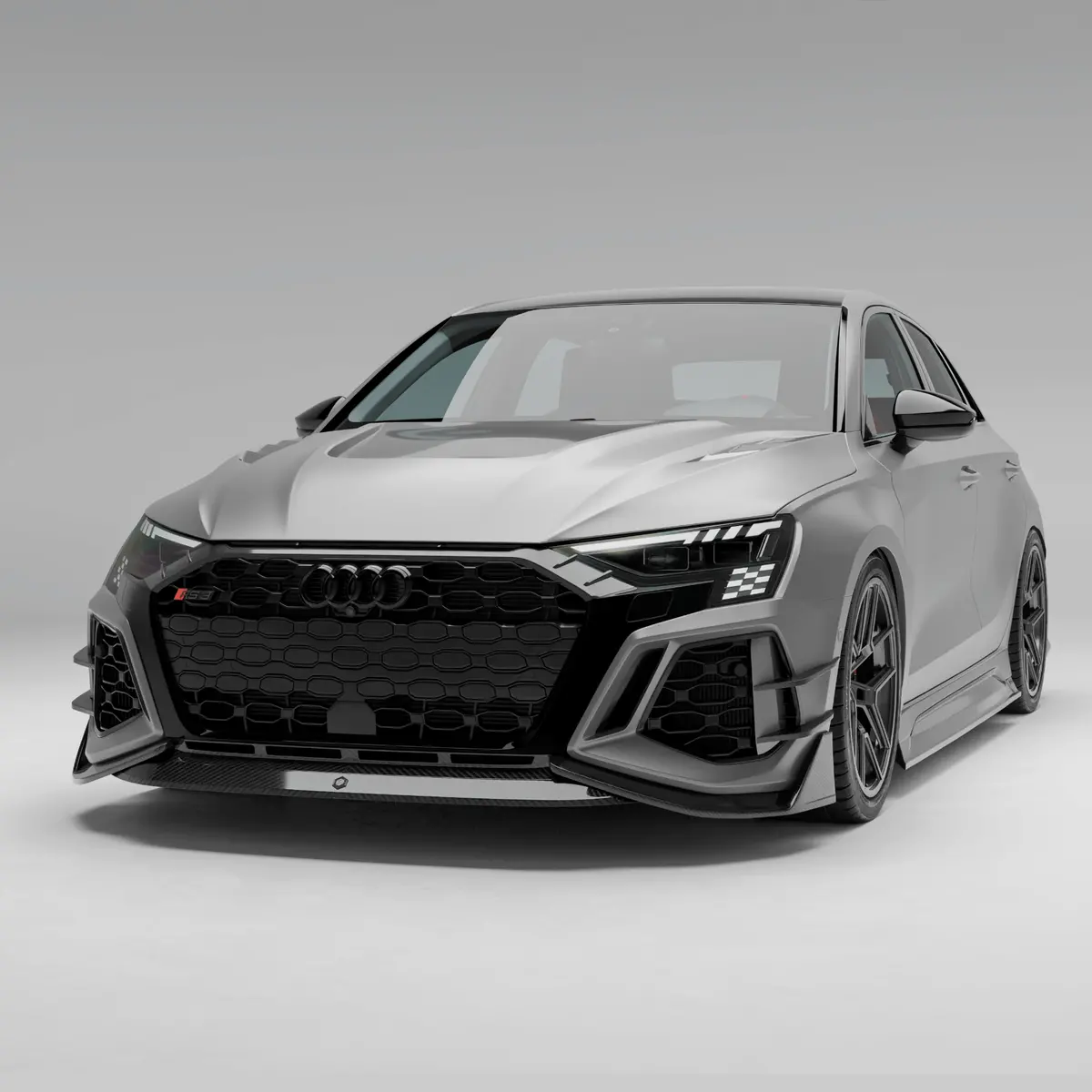 Audi Rs3 8Y Limousine Carbon Fiber Front Lip 1