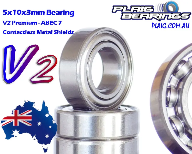 5X10x3mm V2 Premium Bearing – Metal Shielded – Mr105zz/W3 1