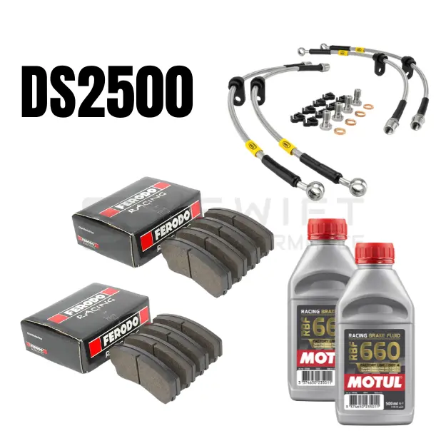 Ferodo Ds2500 Front & Rear Brake Pads Set + Hel Braided Lines Kit + Motul Rbf 660 Brake Fluid – For Bmw F Series M Cars & M Lites (F20/F21, F22, F87 Og, F87 Comp, F80, F82) 1