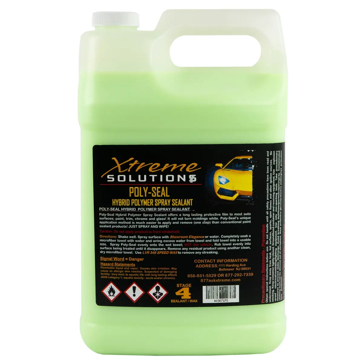Xtreme Solutions Polyseal Hybrid Polymer Sio2 Spray Sealant 128Oz 1