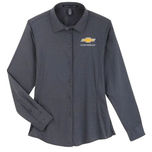 Chevrolet Women's Checkered Oxford Shirt 1
