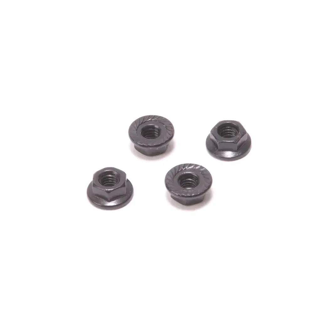 Core Rc - Serrated M4 Steel Black Wheel Nut Pk4 1
