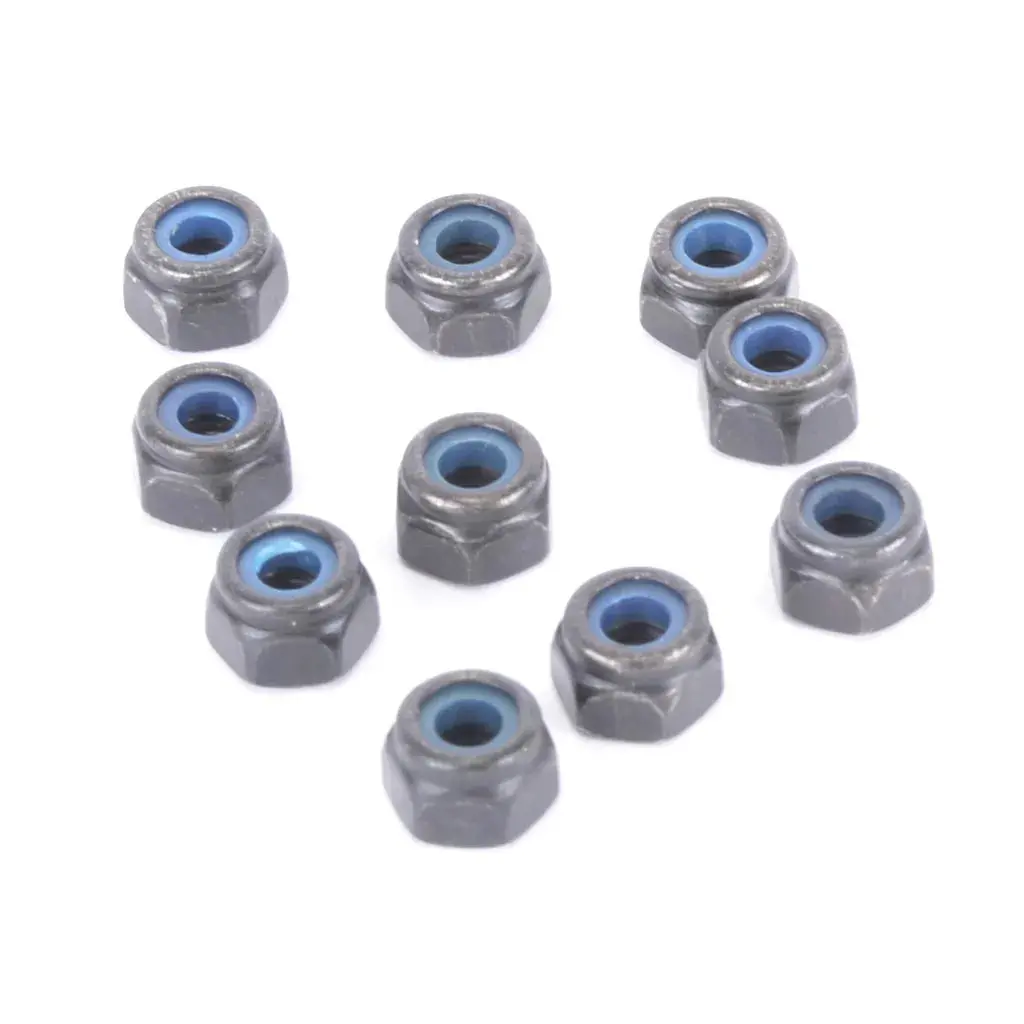 Speed Pack - M3 Nyloc Nut Steel - Black (10Pcs) 1