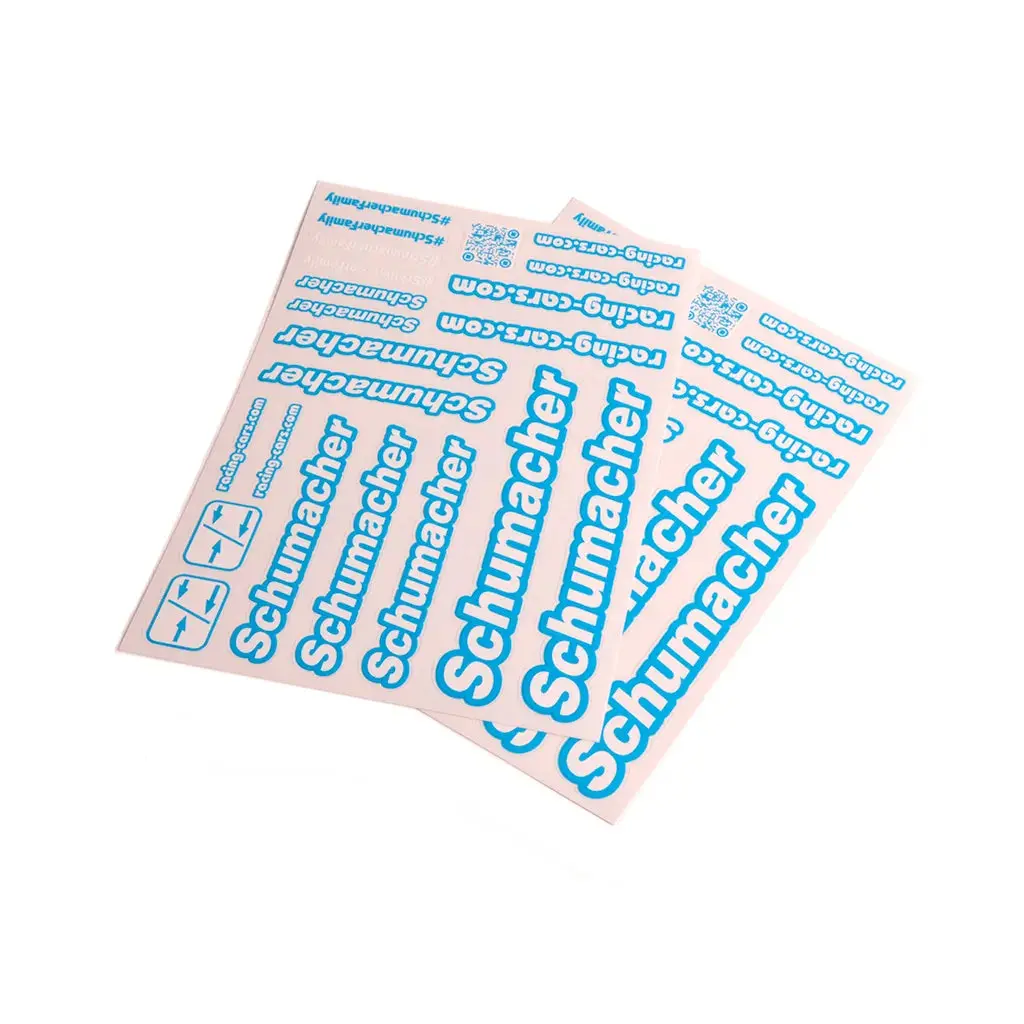 Schumacher Decal Sheet - Neon Blue - Pk2 1