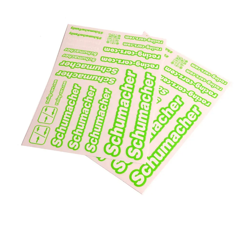 Schumacher Decal Sheet - Neon Green - Pk2 1