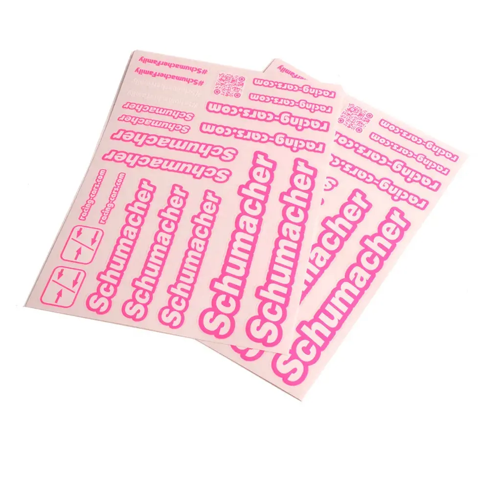 Schumacher Decal Sheet - Neon Pink - Pk2 1