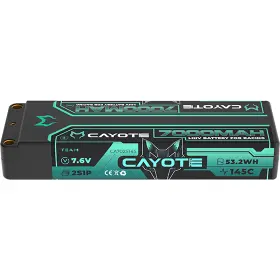 Cayote Racing Lipo Battery, 145C, 7000Mah, 7.6V, 53.2Wh 1