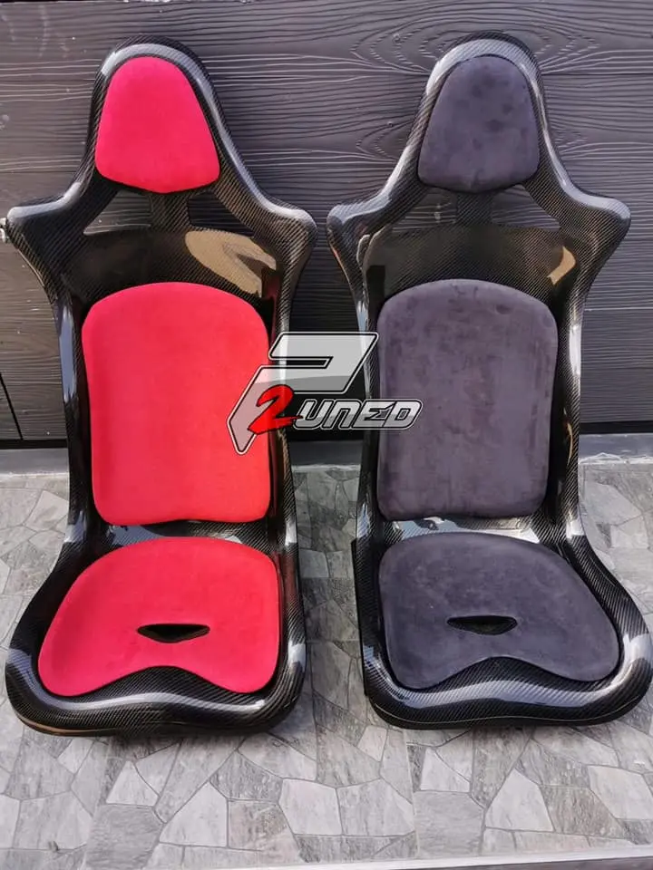 P2uned Carbon Fiber Seat W/ Suede Padding For Toyota Supra Mkv A90 4