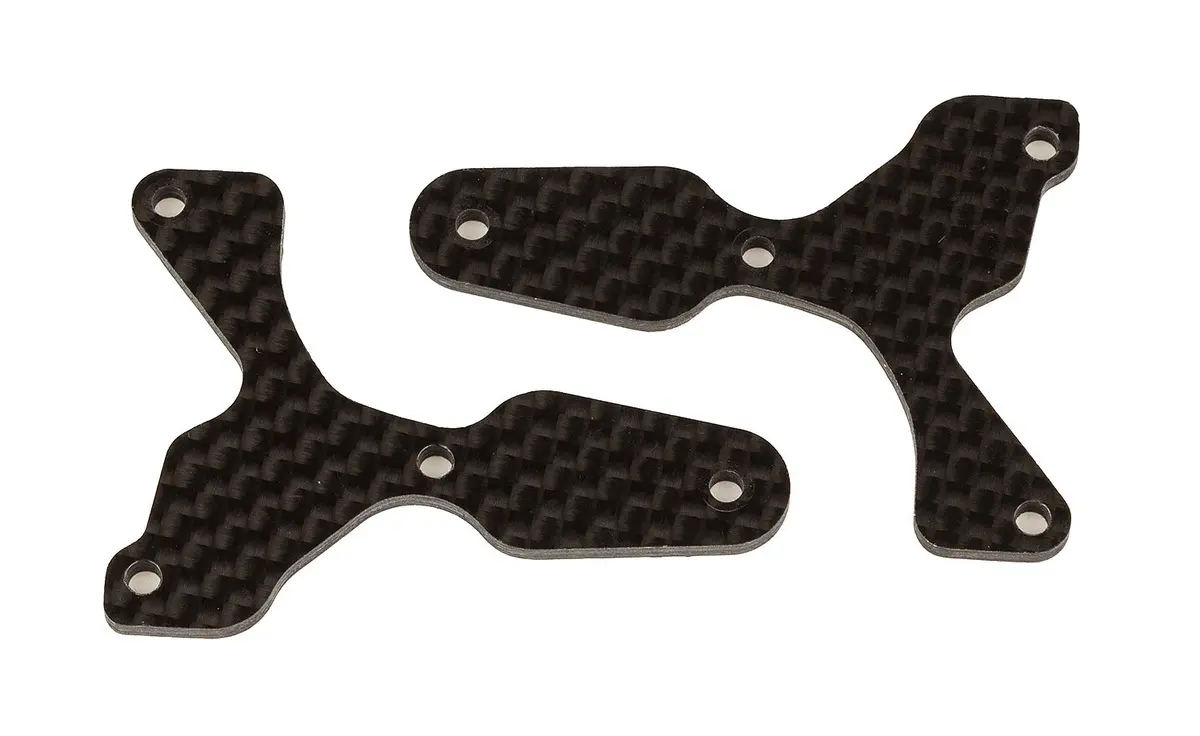 Rc8b4 Ft Front Lower Suspension Arm Inserts, Carbon Fiber, 2.0 Mm (Ass81532) 1