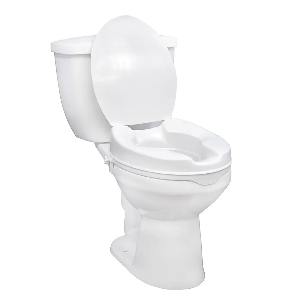 Raised Toilet Seat W/Lid, 4" 1