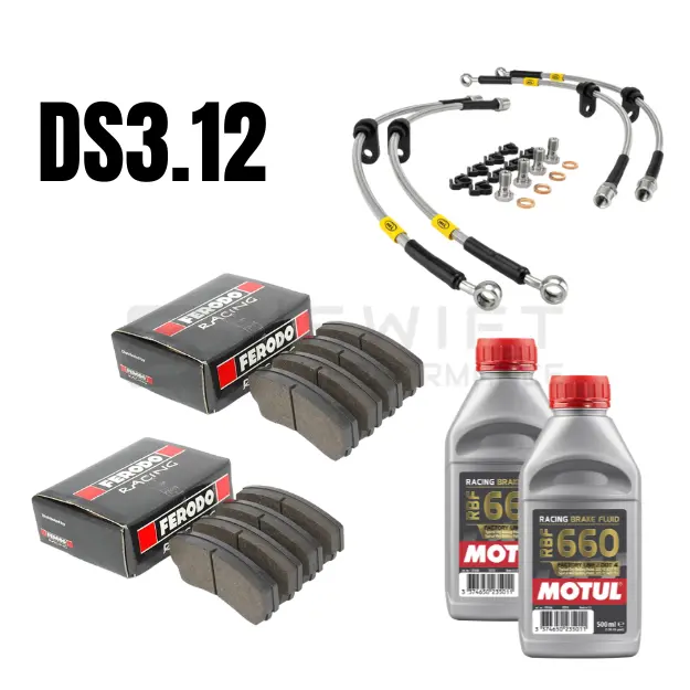 Ferodo Ds3.12 Front & Rear Brake Pads Set + Hel Braided Lines Kit + Motul Rbf 660 Brake Fluid – For Bmw F Series M Cars & M Lites (F20/F21, F22, F87 Og, F87 Comp, F80, F82) 1