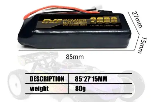 Dxf Power // Gold Series 2600Mah Receiver Pack 2