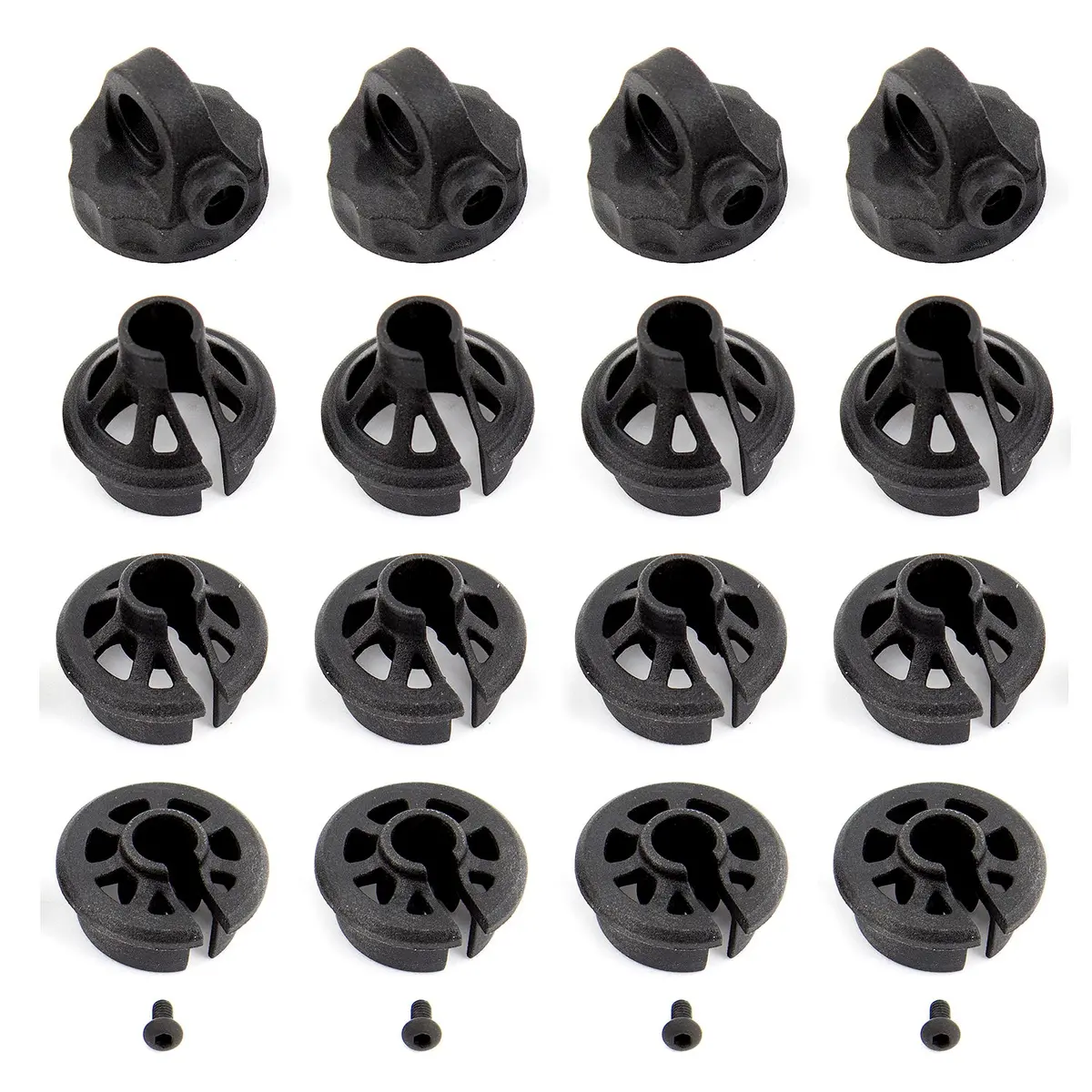 Team Associated 12Mm Shock Caps And Spring Cups (Ass91814) 1