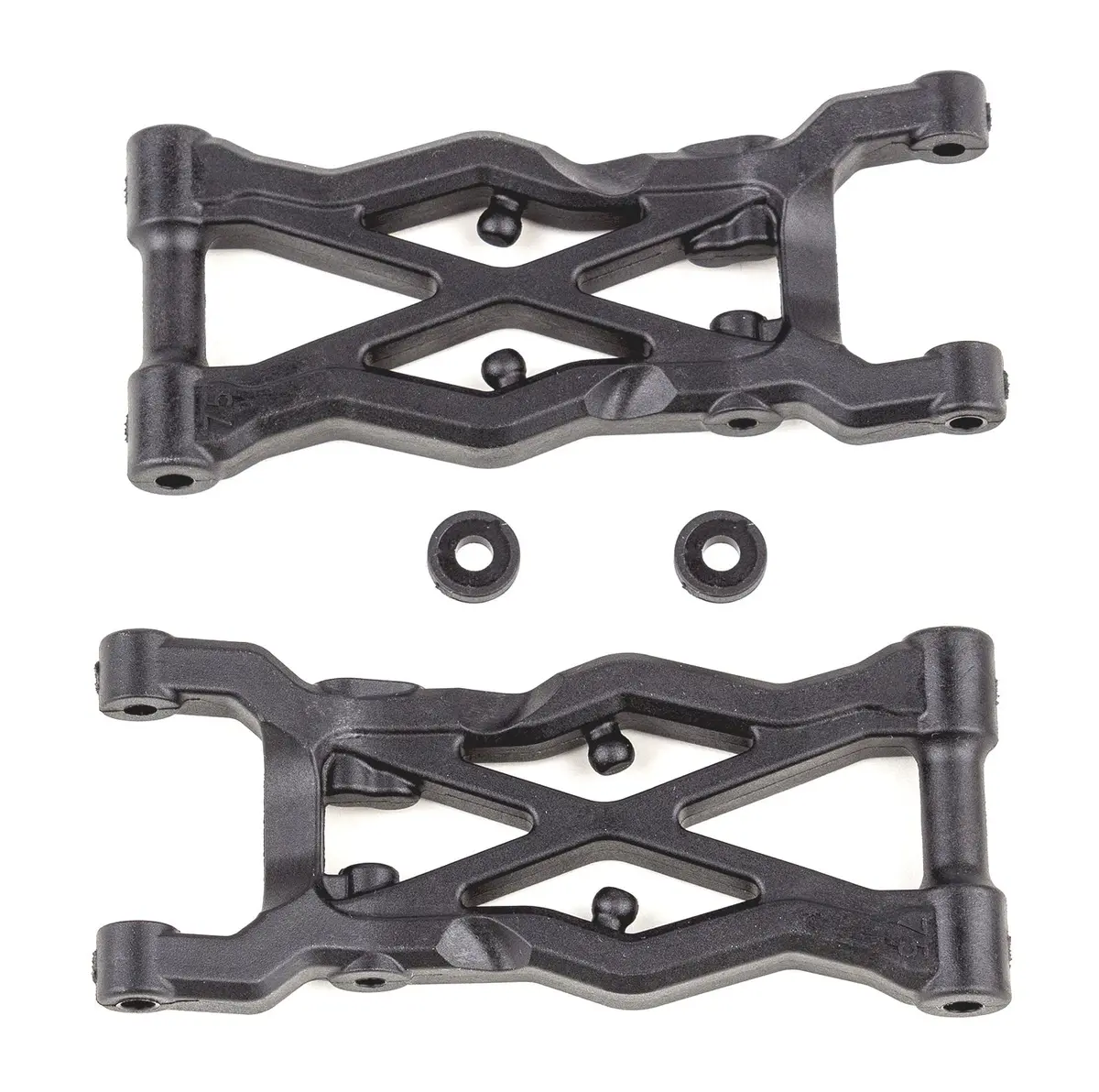 Rc10b6.2 Ft Rear Suspension Arms 75Mm, Carbon (Ass91874) 1